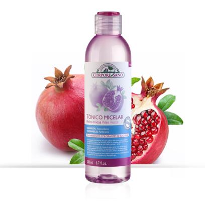 Tónico Micelar Piel Mixta granada y hammameli, Corpore Sano, 200 ml