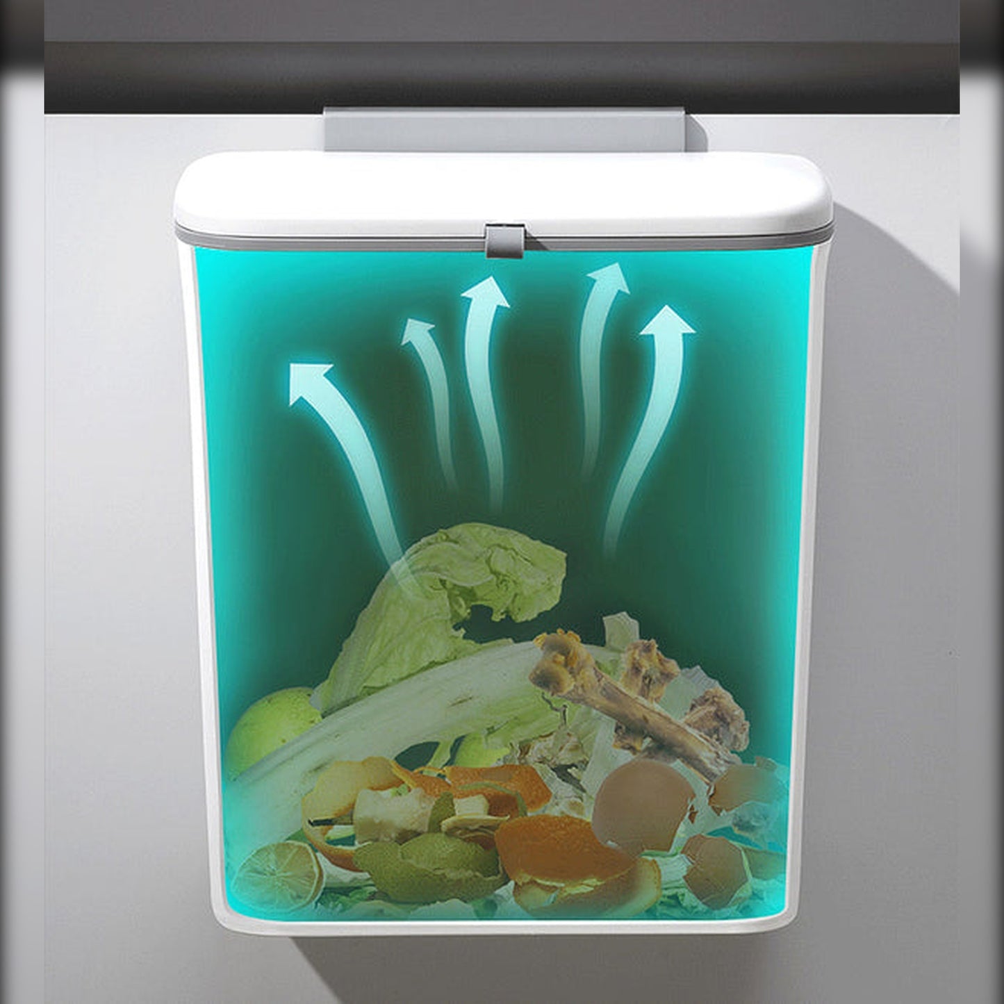 Set De 2 Cubos De Basura Multifuncionales Para Puerta O Pared De 12l Cada Uno (12l+12l)