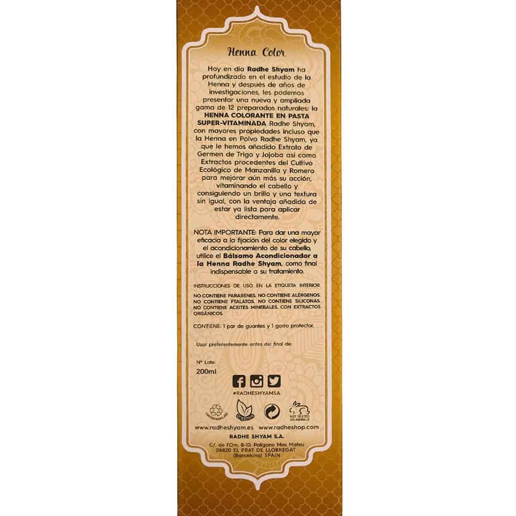 Radhe Pasta de Henna Loira Cinza 200 Ml Radhe