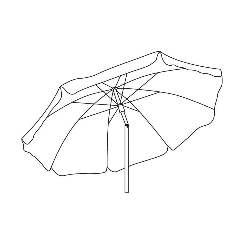 Sombrilla Playa Aluminio Y Poliester  200 Cm. Lisa