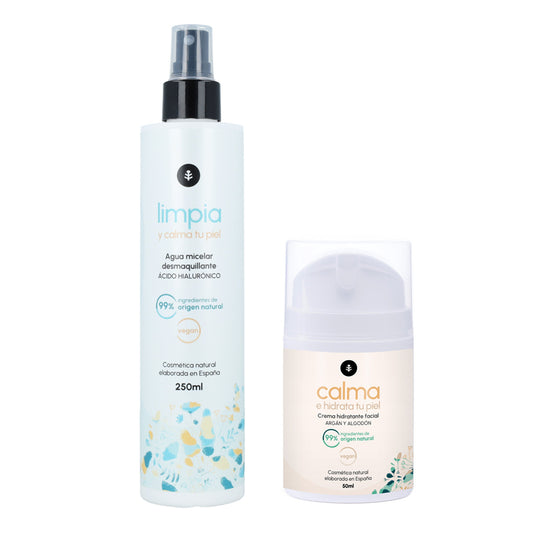 Pack de hidratante facial + água micelar Planeta Huerto