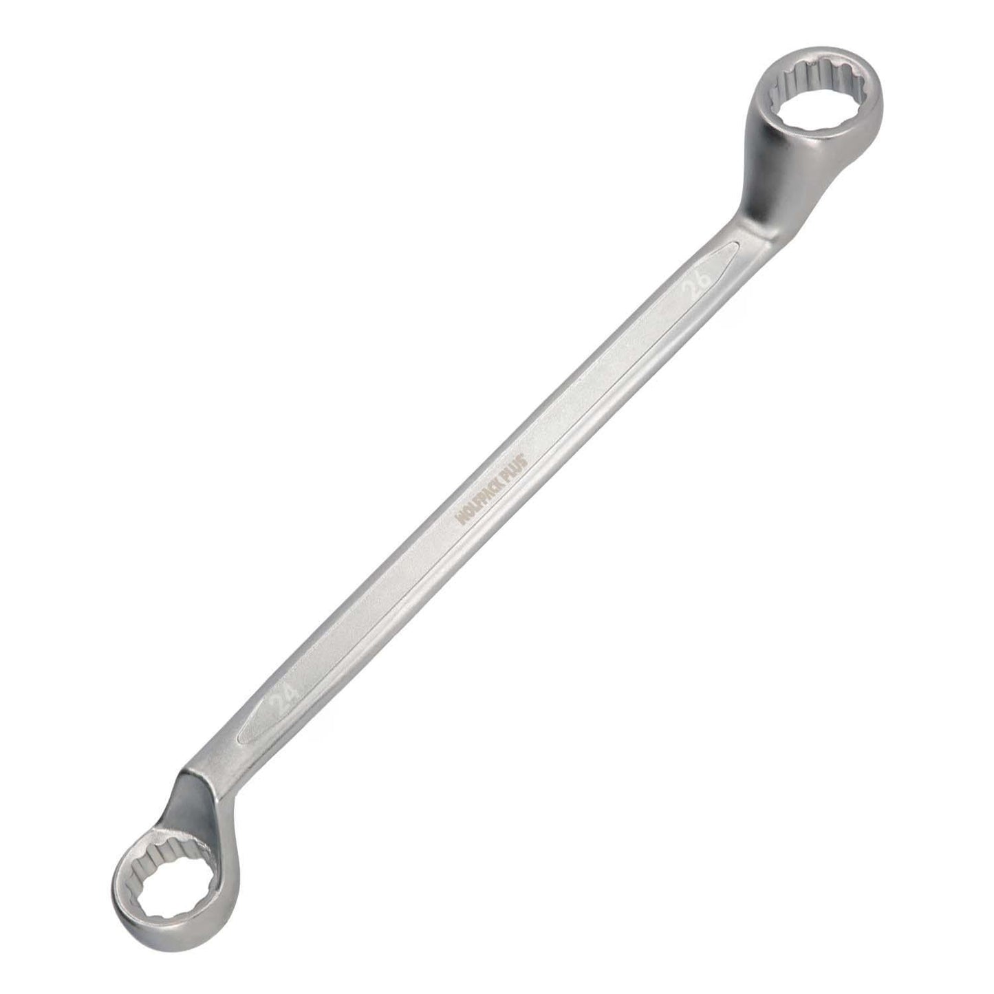 Llave Estrella Acodada Plus Acero Cromo Vanadio 24x26 Din 838. Llave Doble Boca Acodada, Llave Fija Estrella Acodada