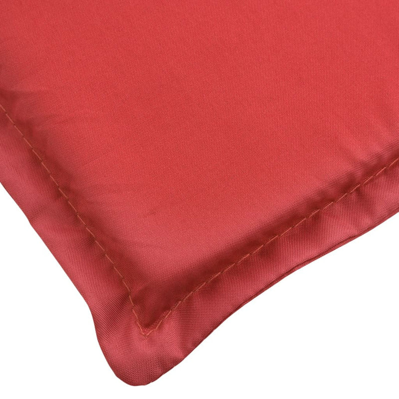 Vidaxl Cojín De Tumbona De Tela Oxford Rojo 180x60x4 Cm_5