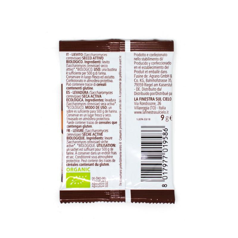 Fermento seco para pão e pizza La Finestra Sul Cielo 9g