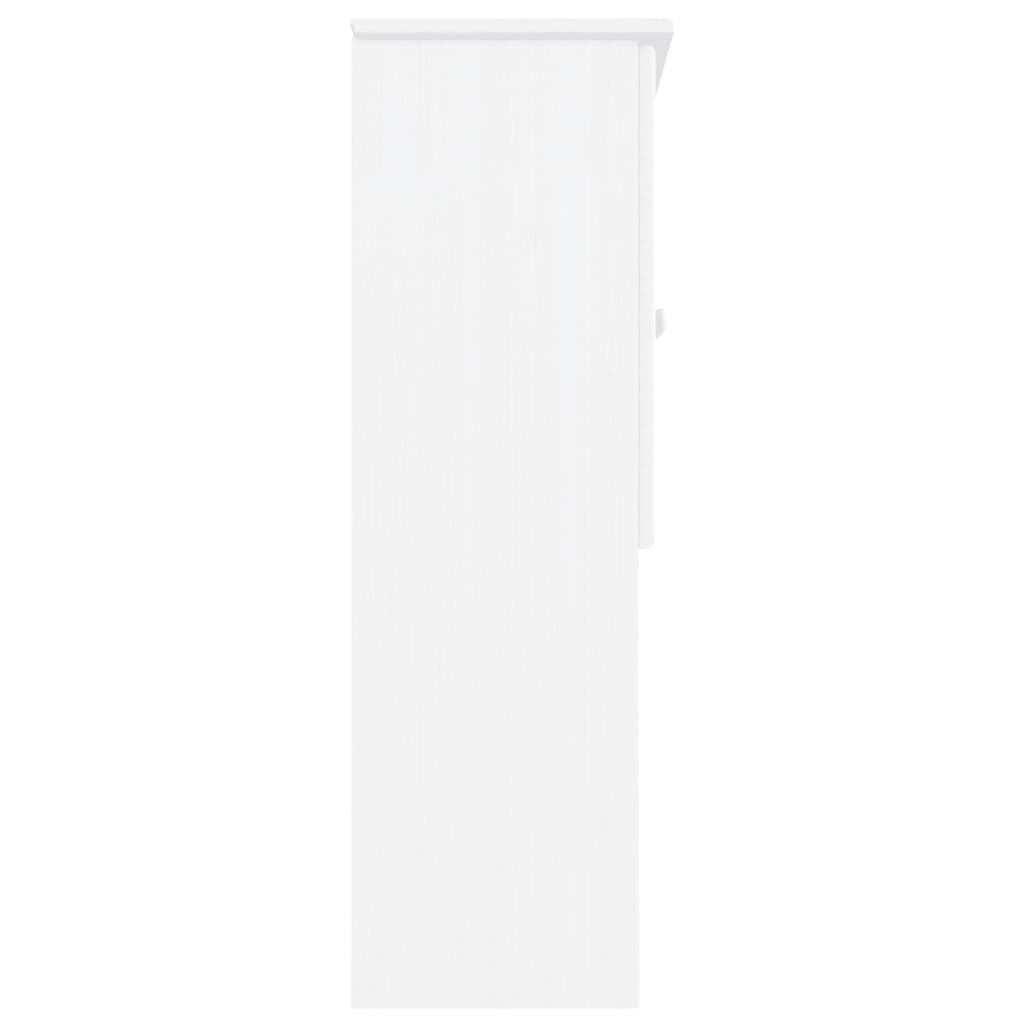 Armario Superior De Tocador Alta Madera Pino Blanco 77x30x92cm / Vetonek_5