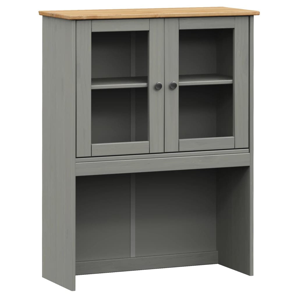 Aparador Alto Vigo Madera Maciza De Pino Gris 80x40x175 Cm / Vetonek_5