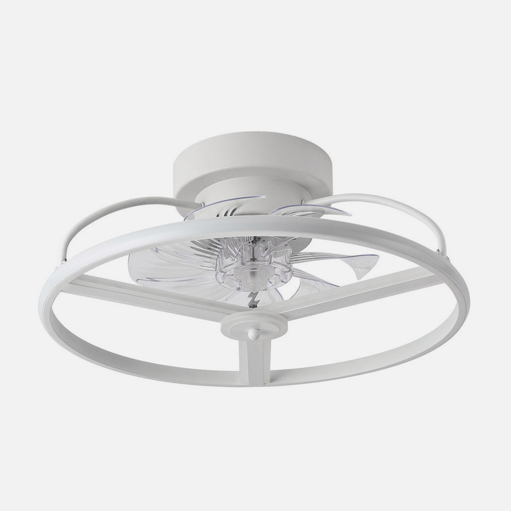 Ventilador 60w Dc Bora Blanco 8 Aspas Transp. 18x50x50cm 6vel. 3 Colores C/remoto, Memoria, Timer, Reg.intensidad 5100lm_1