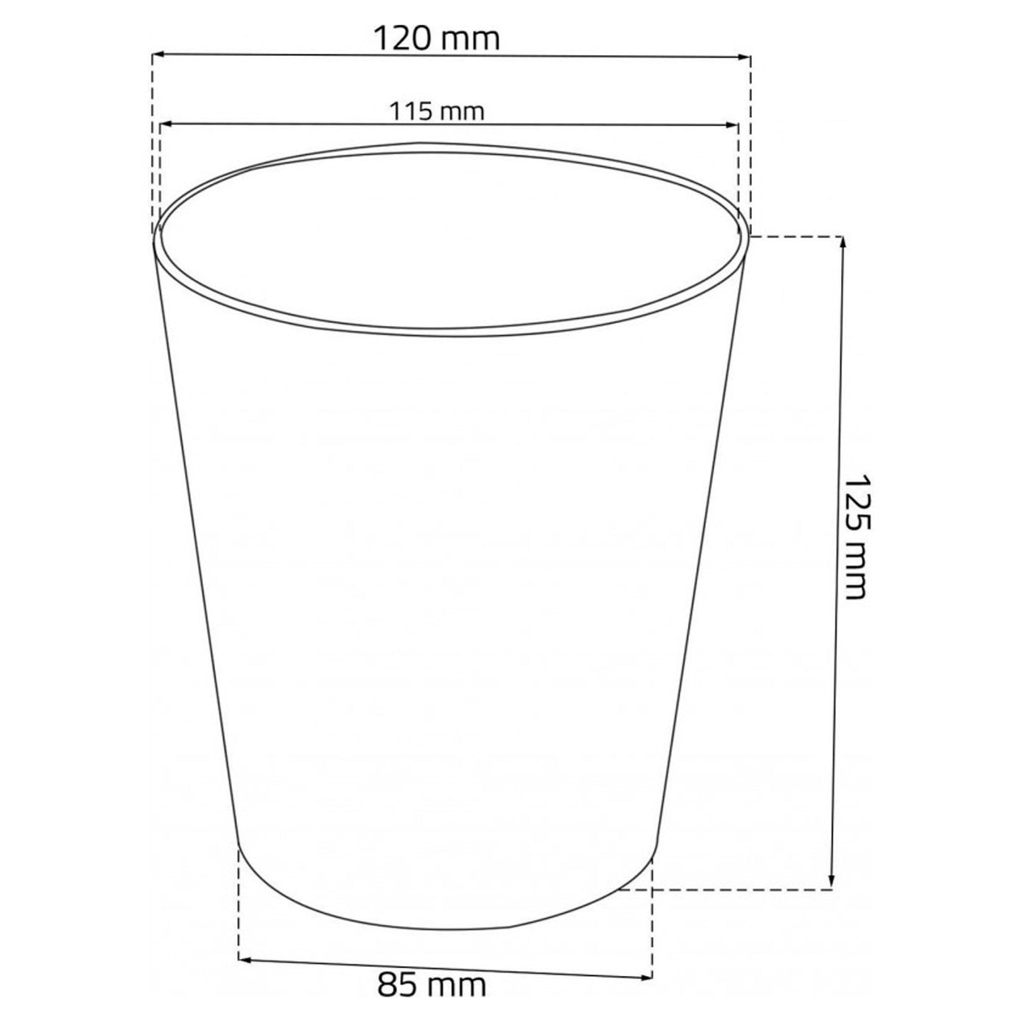 Maceta De Plastico Tree En Color Gris Hielo 12 (largo) X 12 (ancho) X 12,2 (alto) Cm