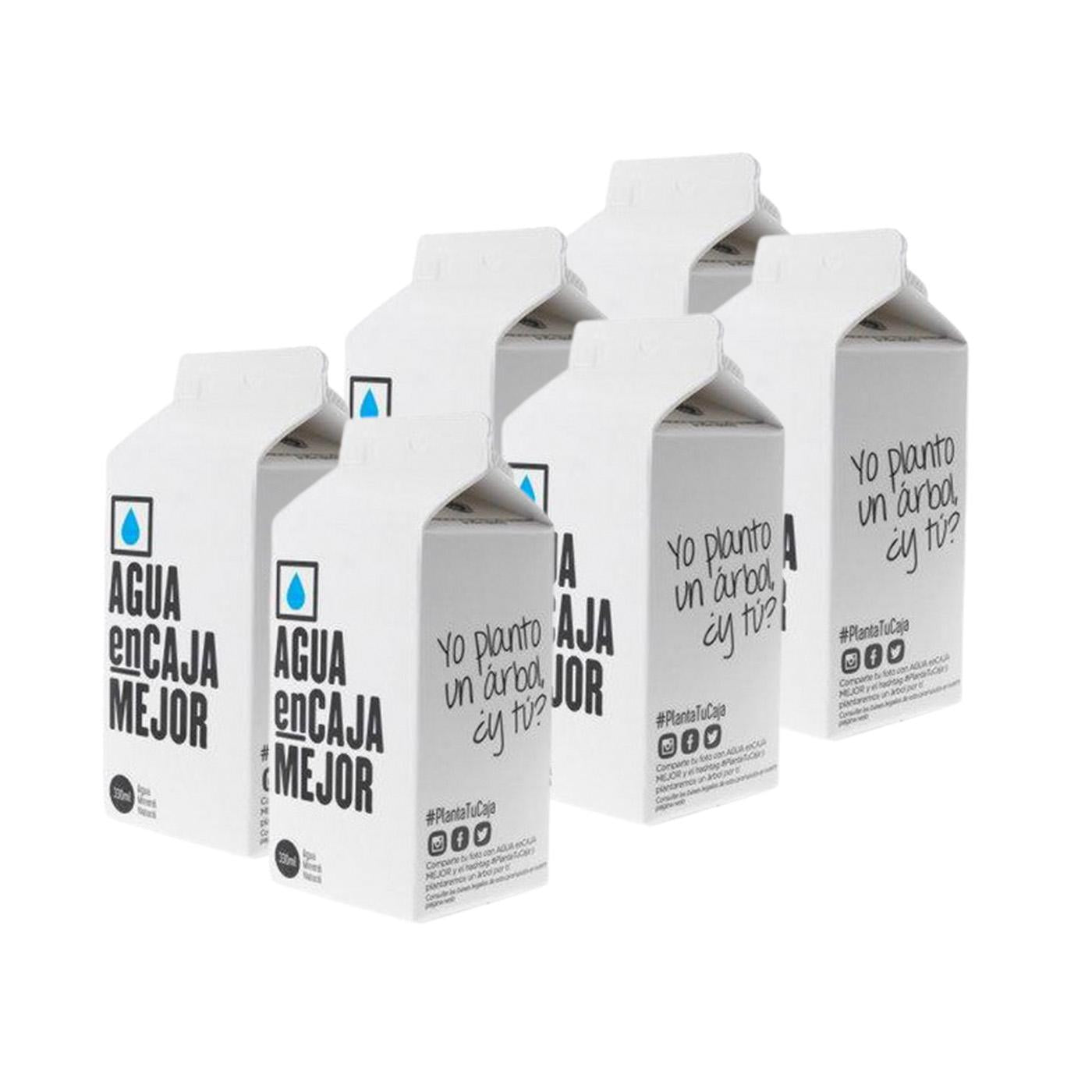 Embalagem de 6 x 500 ml de Água Mineral Natural em Caixa Better