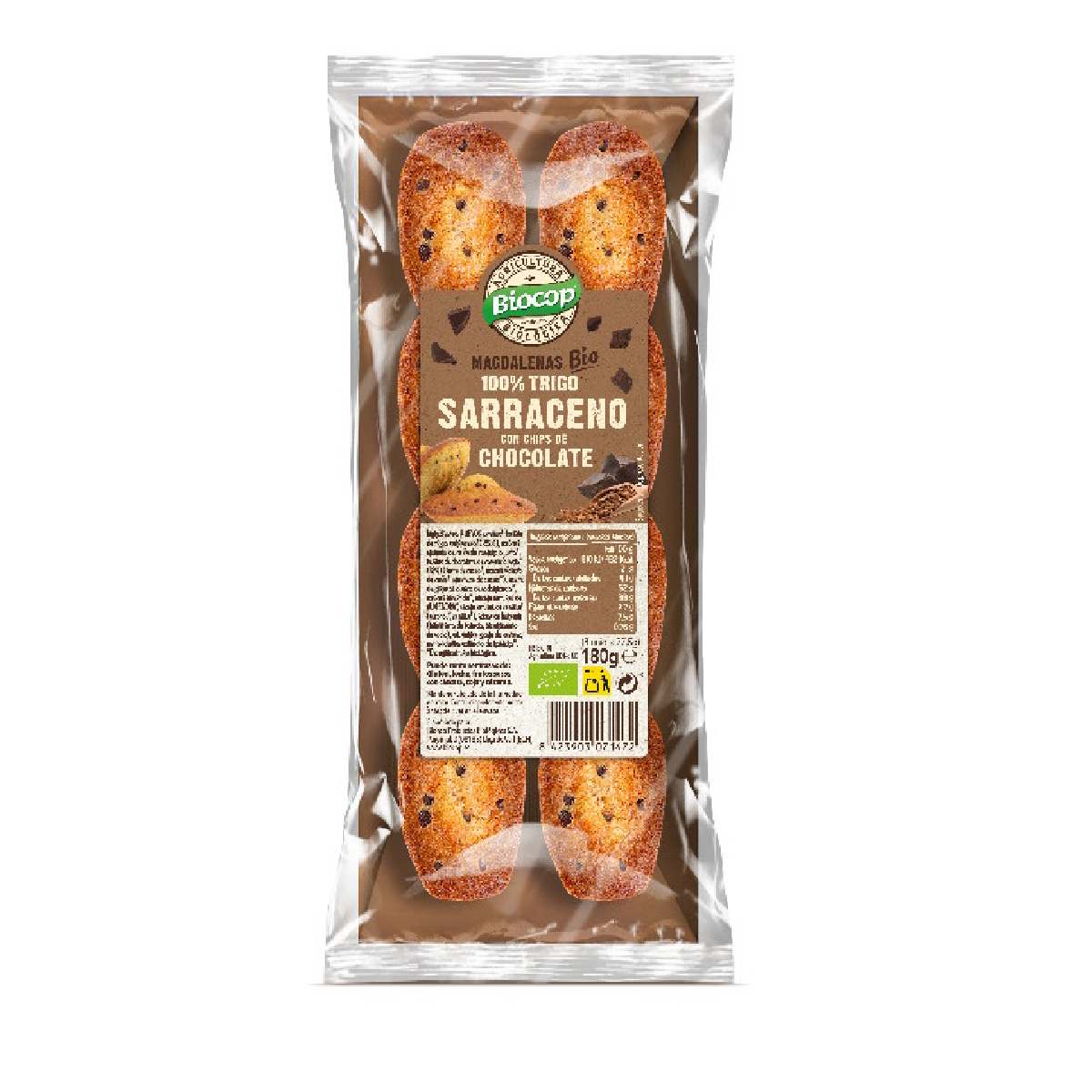 Muffins de trigo sarraceno com pepitas de chocolate Biocop 180g