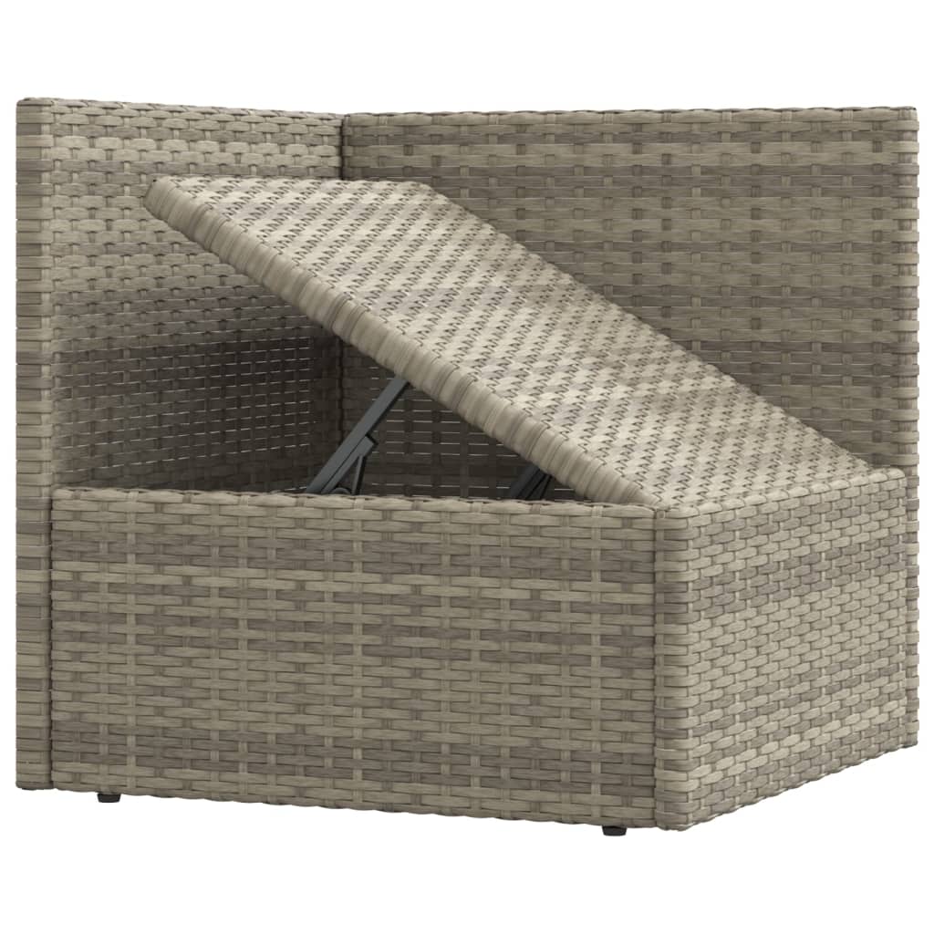 Vidaxl Set De Muebles De Jardín 8 Pzas Y Cojines Ratán Sintético Gris_5