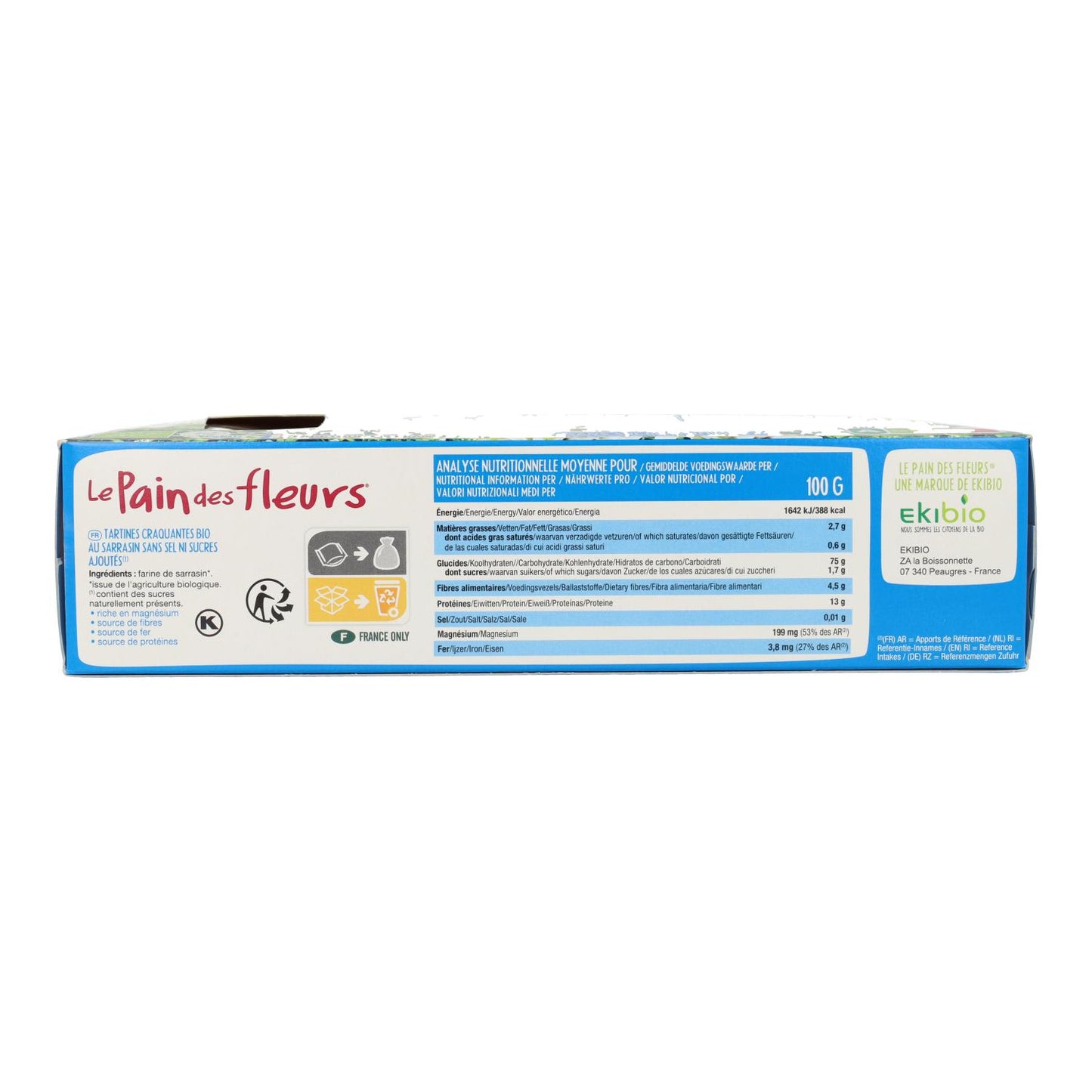 Tosta Crocante de Trigo Sarraceno Le Pain de Fleurs 150g