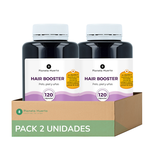 Pack 2xHair Booster cabelo, pele e unhas Planeta Huerto 120 cápsulas