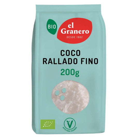 Coco biológico ralado fino El Granero, 200 g