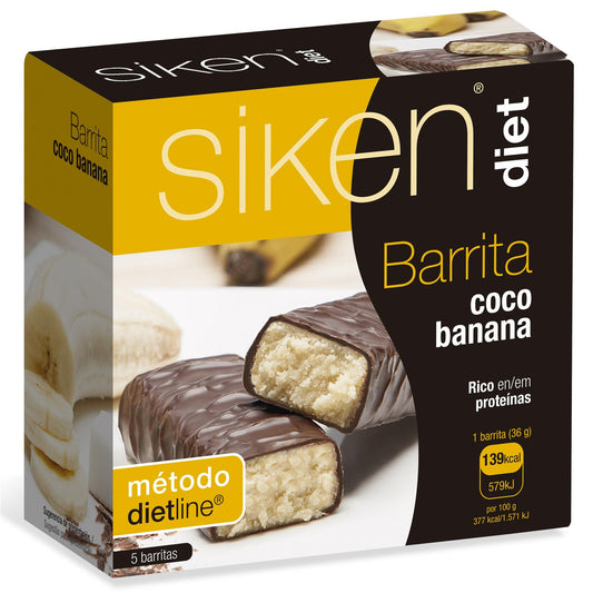 Barras de Coco e Banana Siken Diet 5 unid.