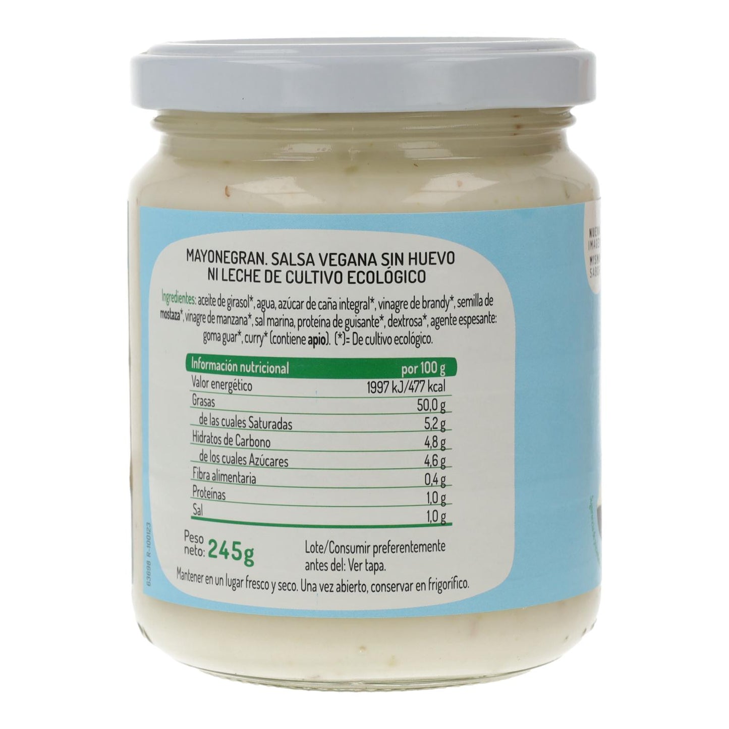 Mayonegran Maionese Biológica Sem Ovo El Granero, 245 g