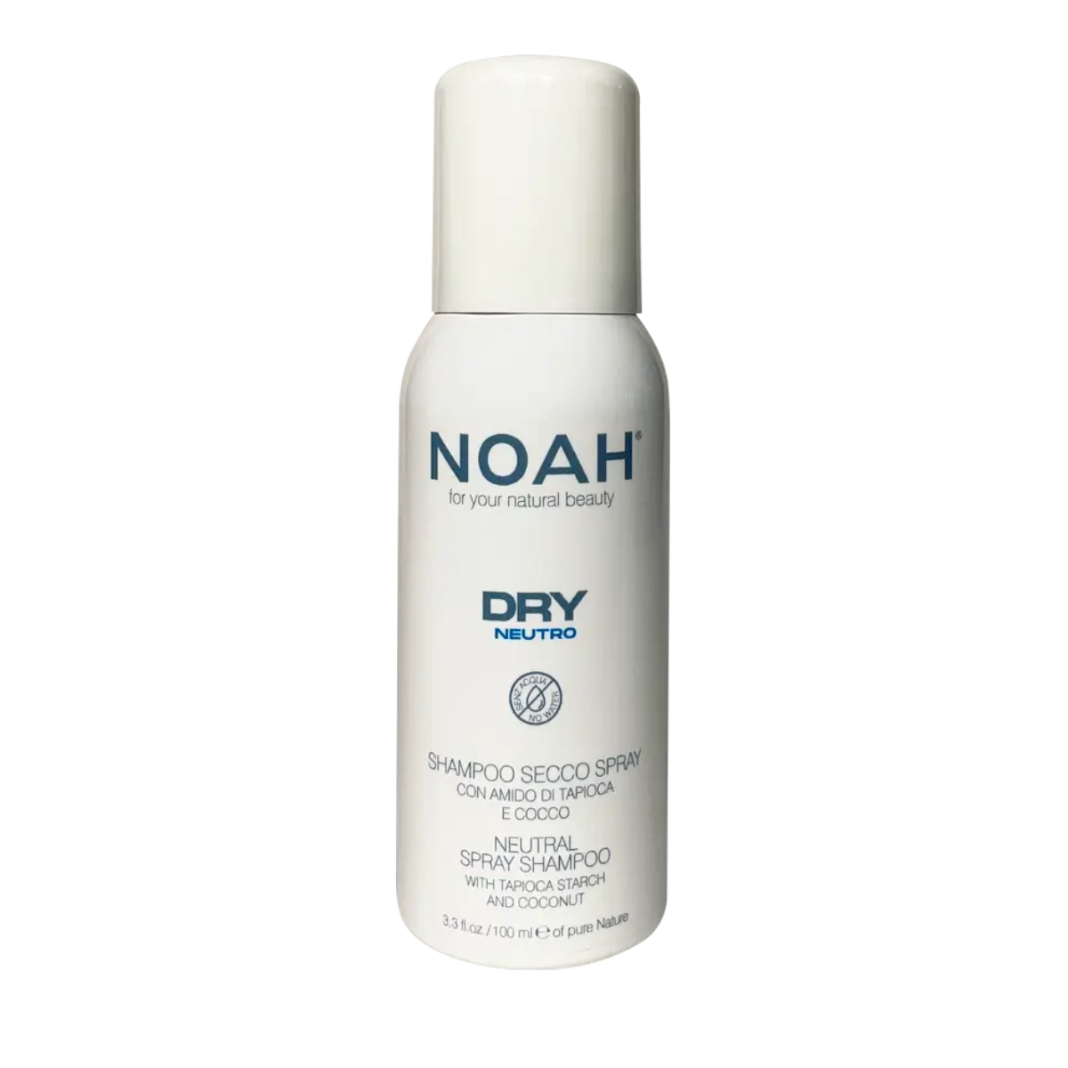 Champô neutro seco em spray tamanho mini Noah 100 ml