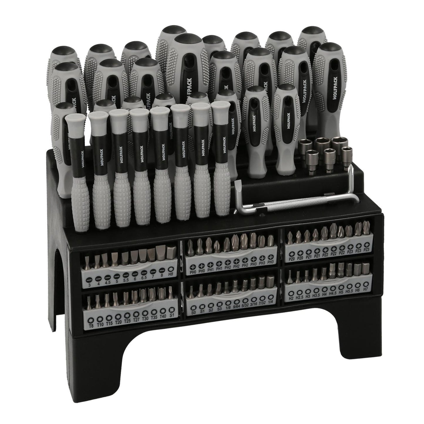 Juego De Destornilladores / Destorpuntas 100 Piezas Con Soporte Expositor