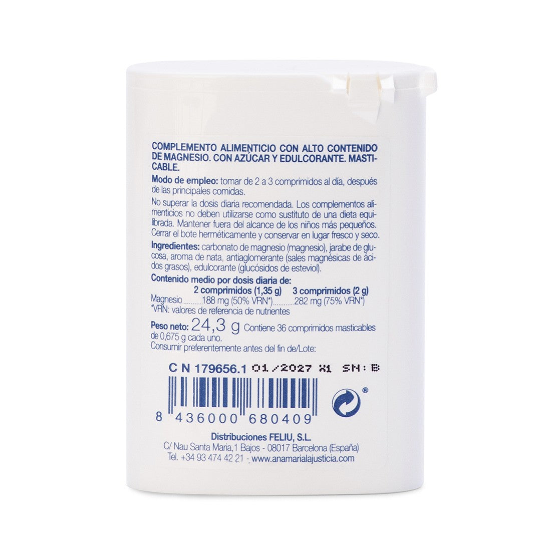 Mag Mast Ana María LaJusticia 36 comprimidos mastigáveis