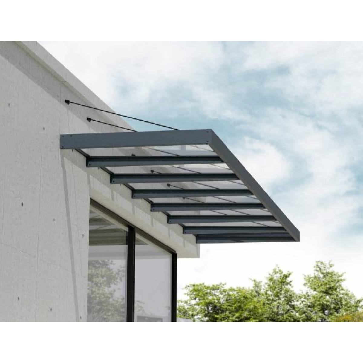 Sophia XL Canopy de porta 140x660 cm Transparente