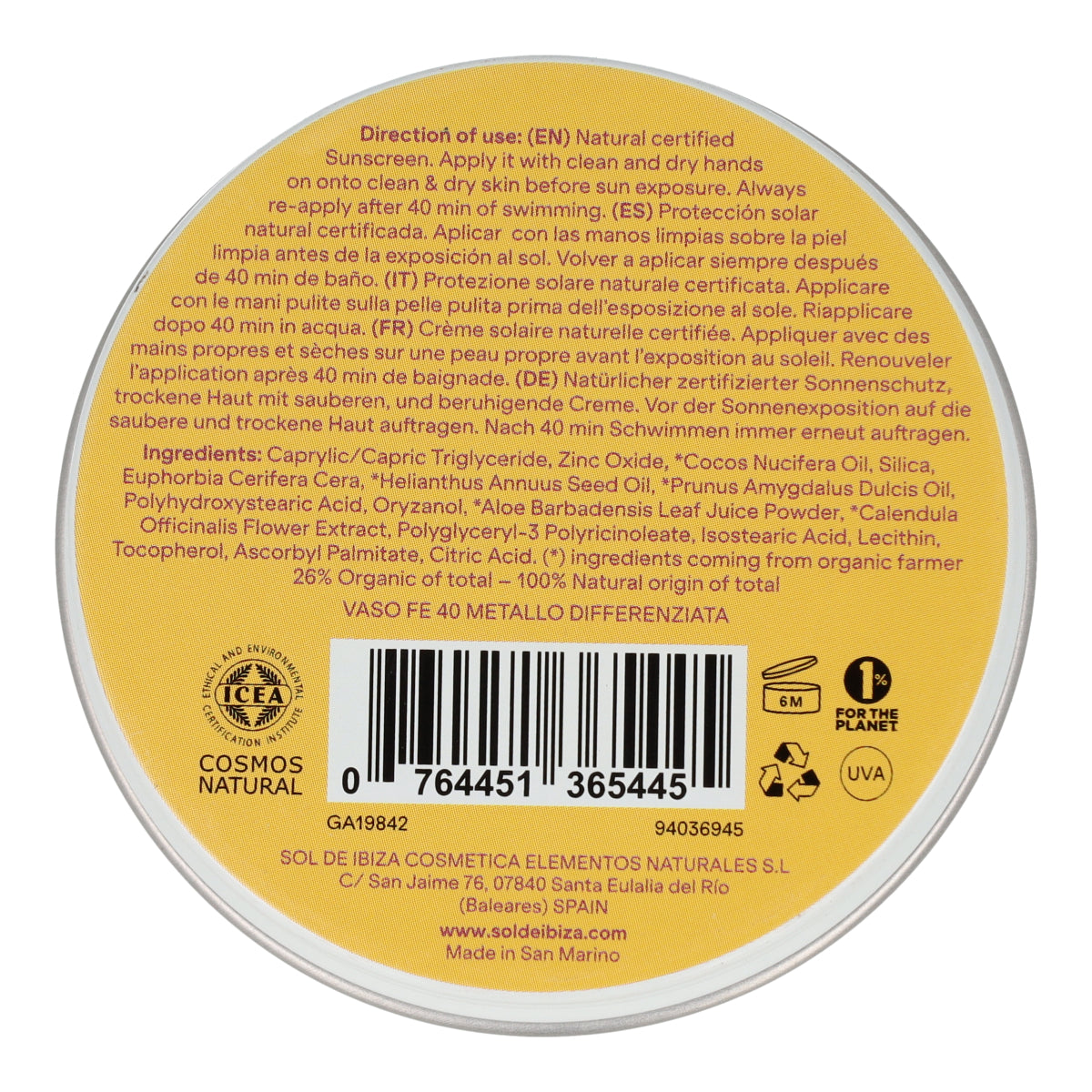 Latita Crema Solar All in one-Bebés 0 meses SPF30 Sol de Ibiza 30 ml