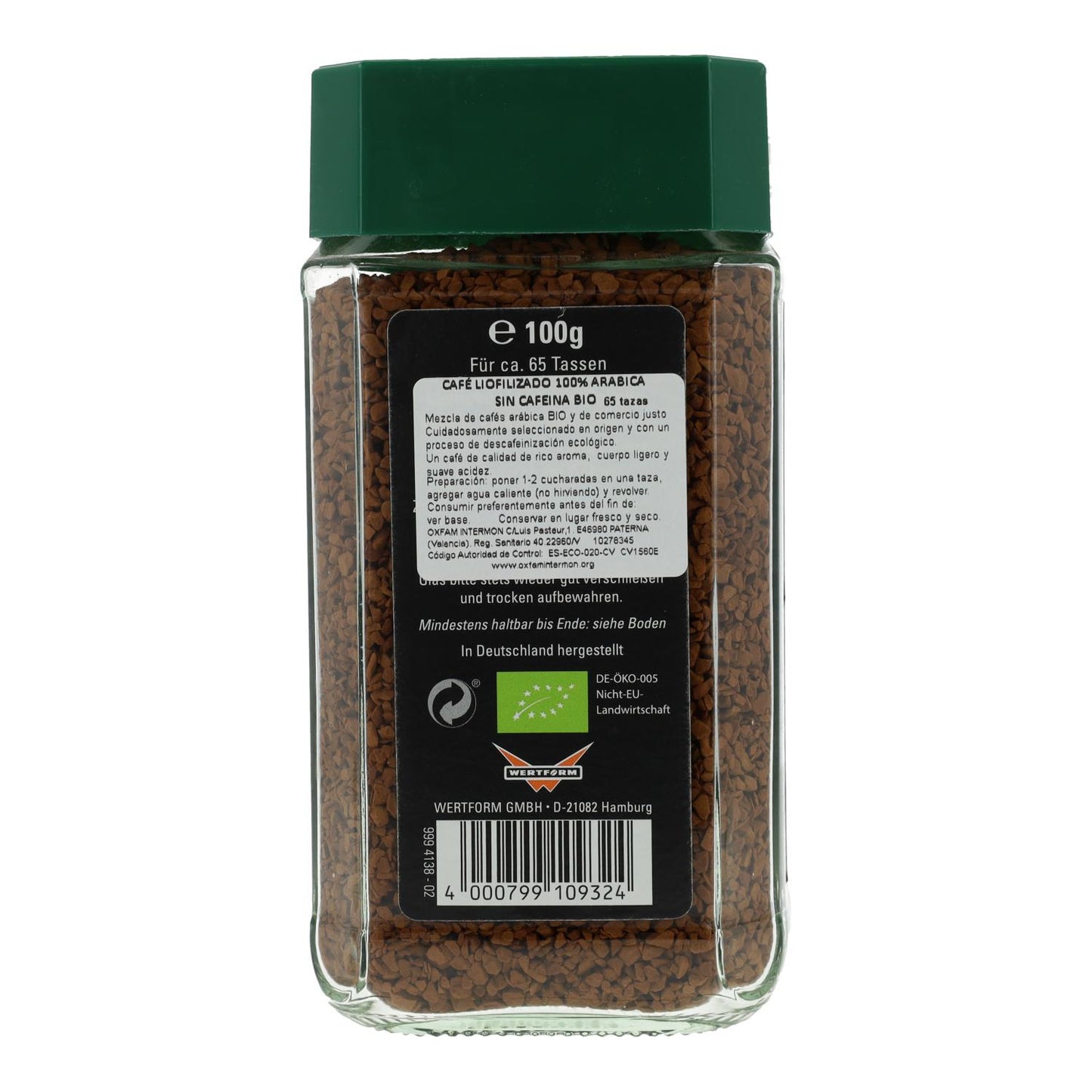 Café Arábica Liofilizado de Comércio Justo BIO Mount Hagen 100g
