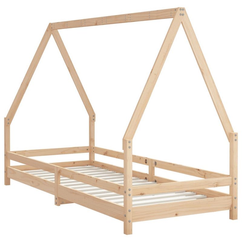 Vidaxl Estructura De Cama Para Niños Madera Maciza De Pino 80x200 Cm_5