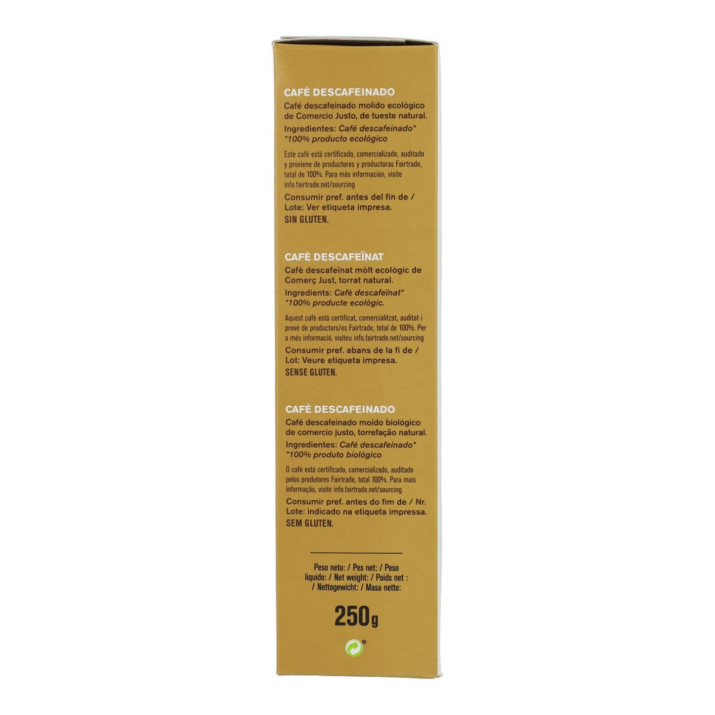 Café Descafeinado Alternativo Biológico, 250g