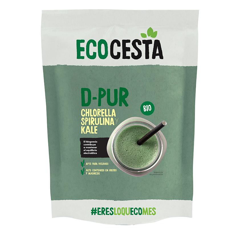 D-Pur Chlorella, Spirulina e Couve Bio Ecocesta 175 gr