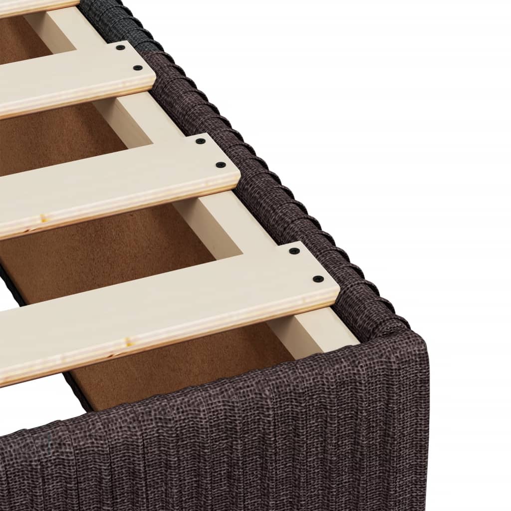 Cama Box Spring Con Colchón Tela Marrón Oscuro 120x200 Cm / Vetonek_5