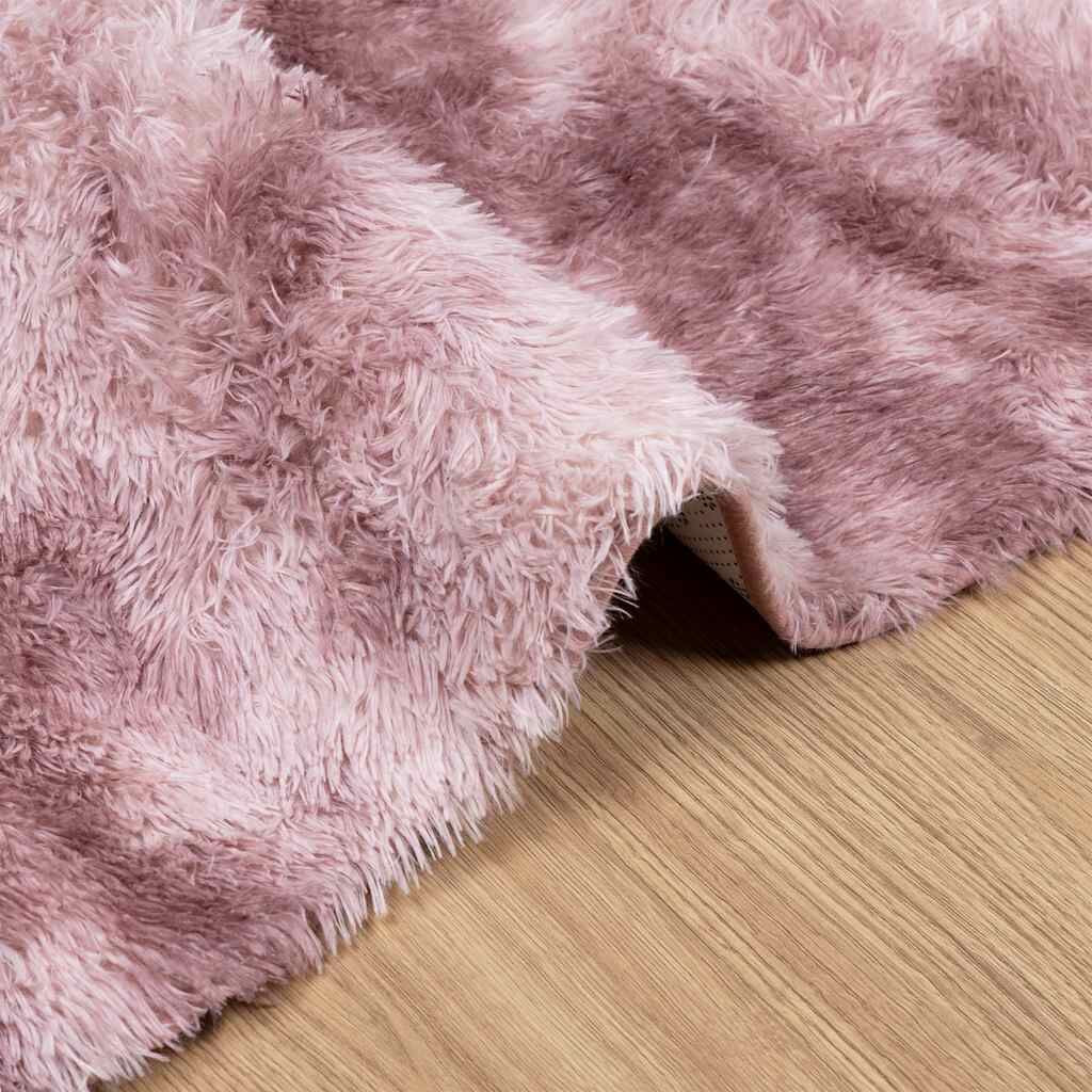 Vidaxl Alfombra De Pelo Largo Navarra Rosa Polvoriento 160x160 Cm_4