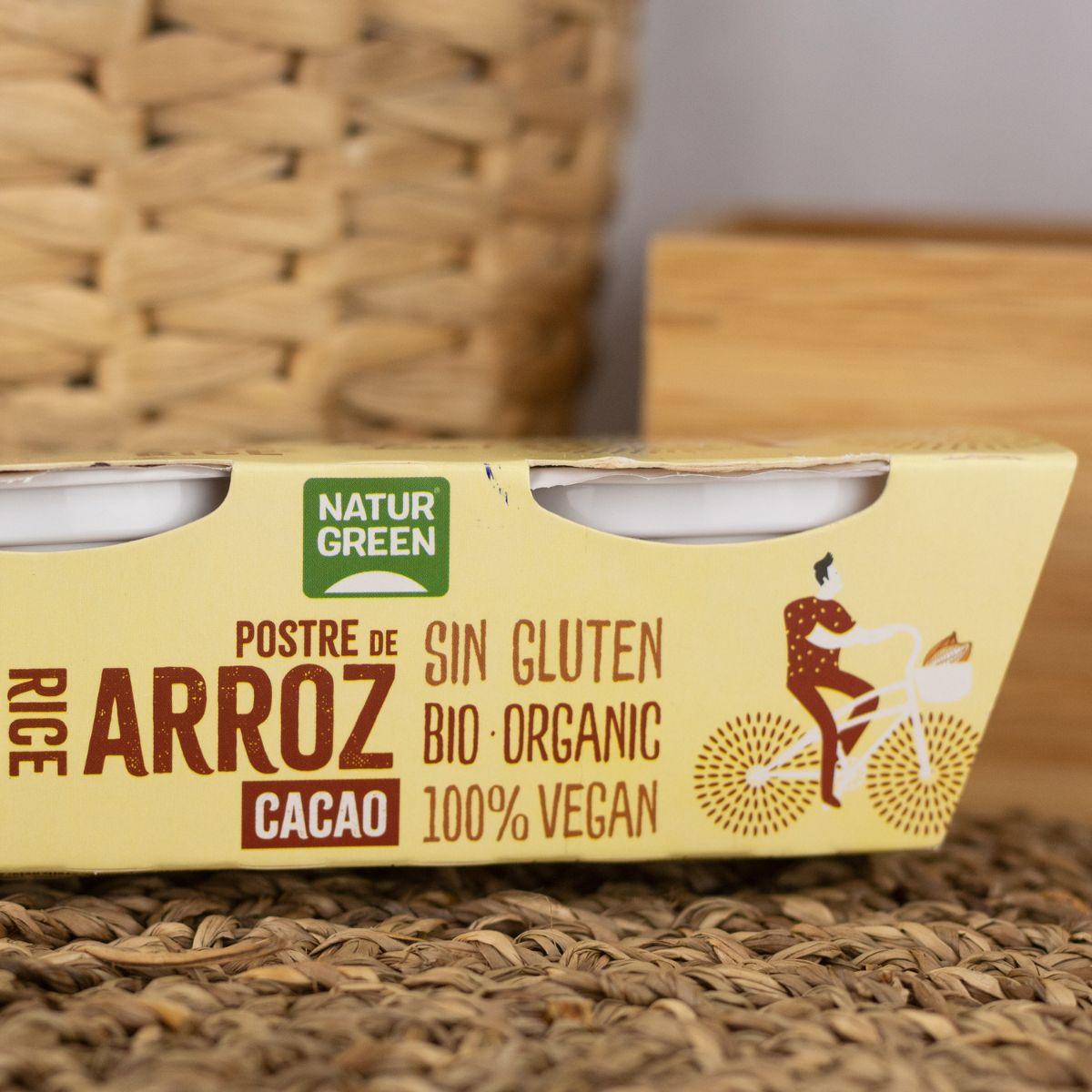 Sobremesa NaturGreen Arroz Cacau, 2 X 125 g