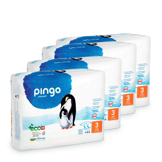 Pack poupança fraldas T3 (4-9kg) Pingo 176 unidades