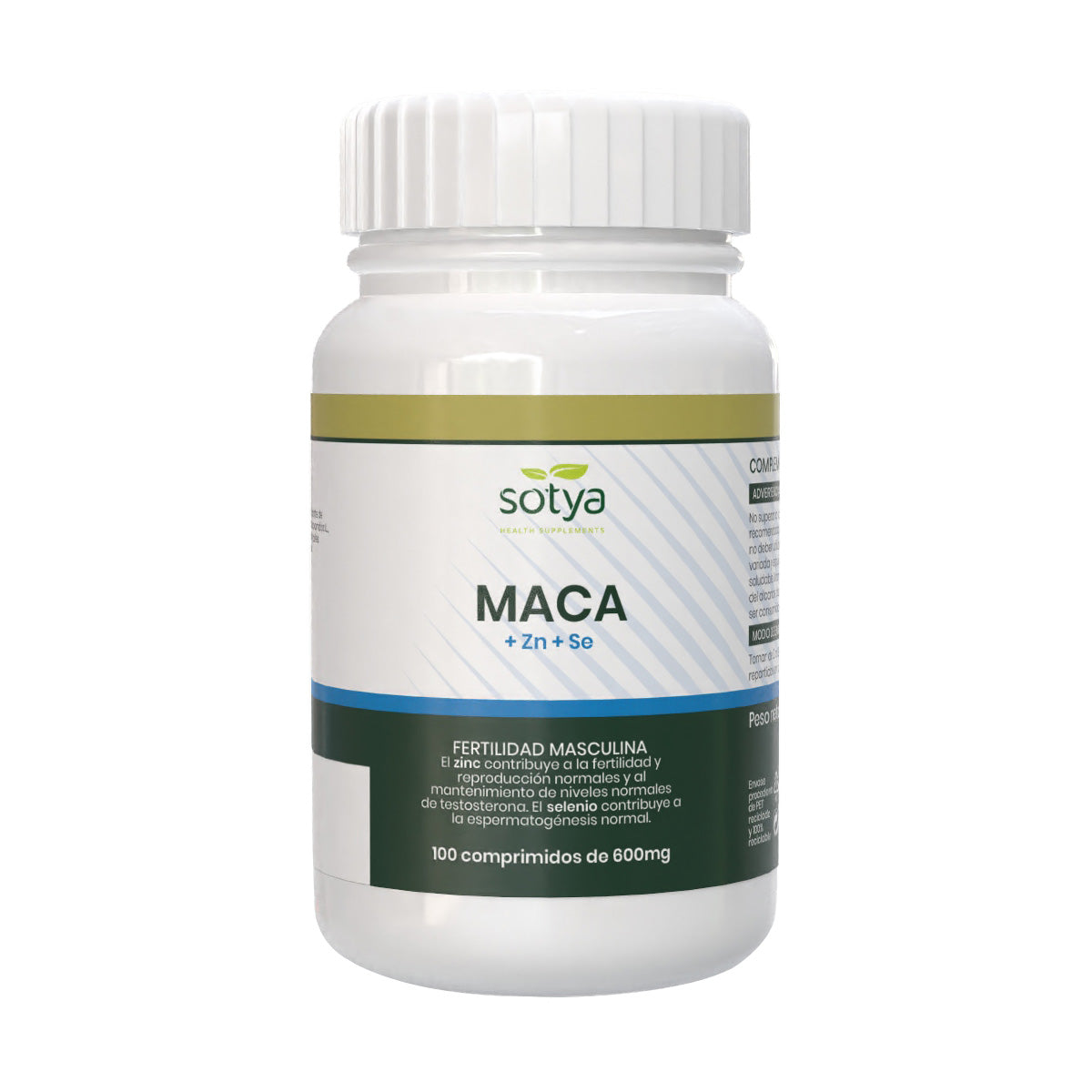 Maca+Zinco+Selénio 600mg Sotya 100 comprimidos