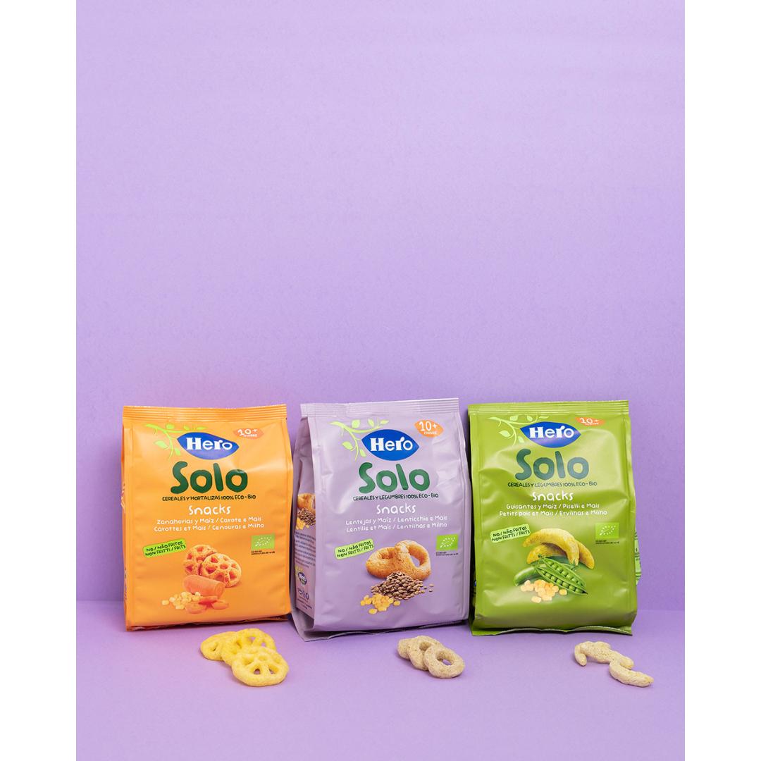 Pack de 7 Snacks de Cenoura e Milho Biológicos 40g - Hero Solo
