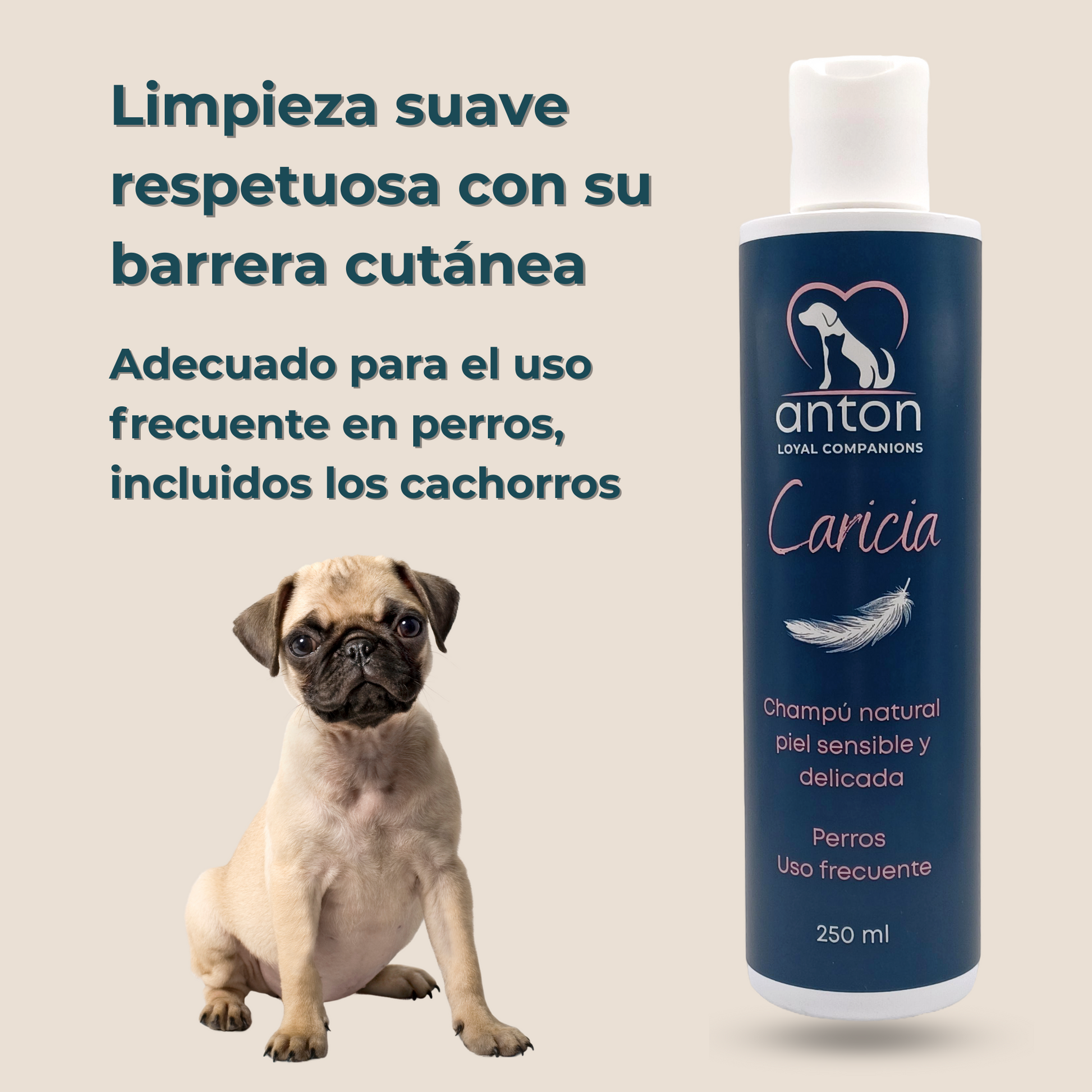 Champú natural para perros Caricia -  Piel sensible - 250 ml