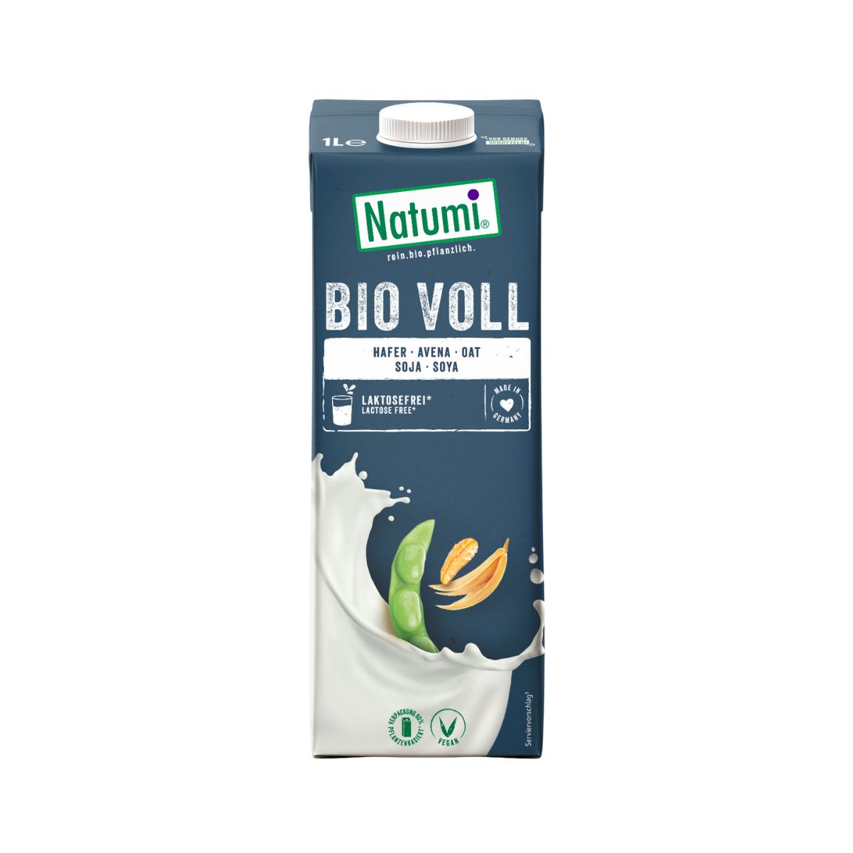 Pack de 8 unidades de Bebida Vegetal de Aveia e Soja Voll BIO Natumi 1 L