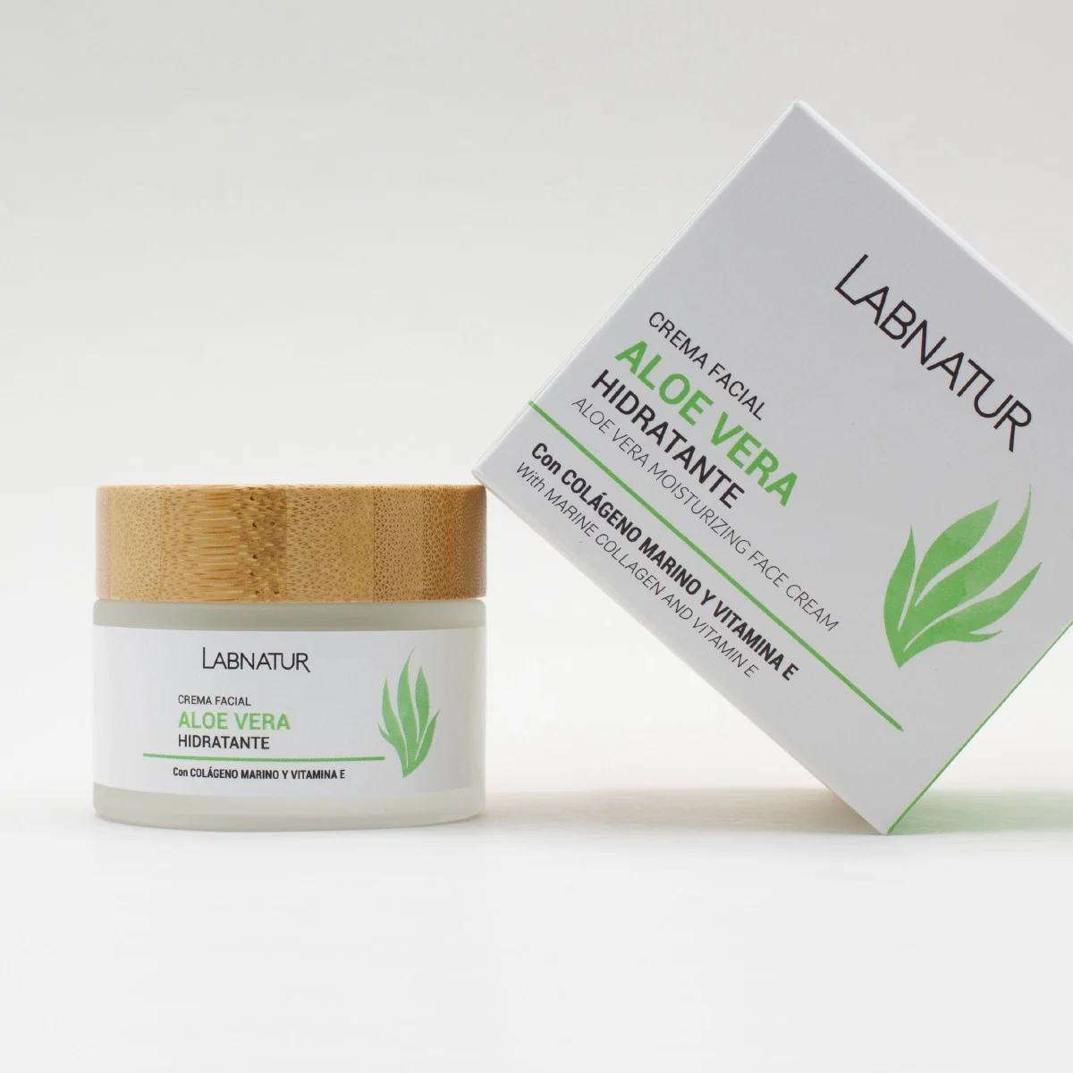 Crema Facial de Aloe Vera Labnatur 50 ml | Colágeno Marino y Vitamina E | Hidrata, Calma y Mejora la Elasticidad_3