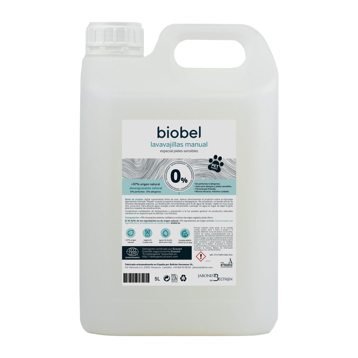 Máquina de lavar loiça manual Biobel 0% 5L