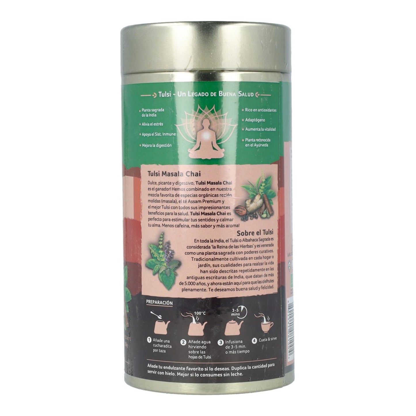 Tulsi e Masala Chai Biológico Índia 100g