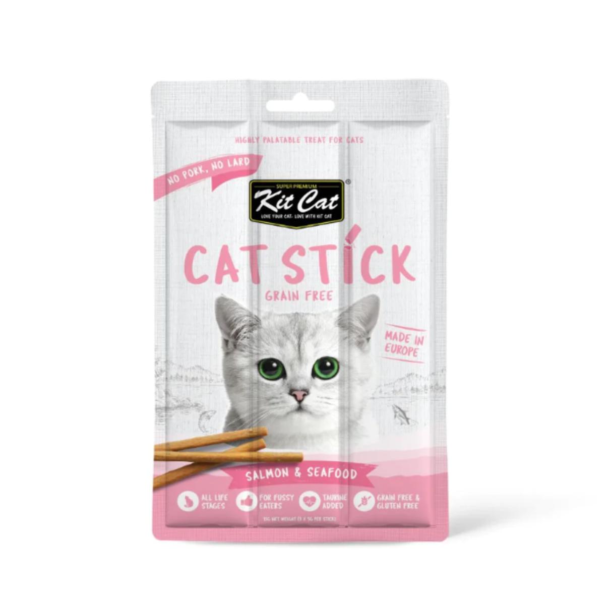Cat Kit Cat Stick - Salmão e Marisco 15 g Petisco semi-húmido para gatos