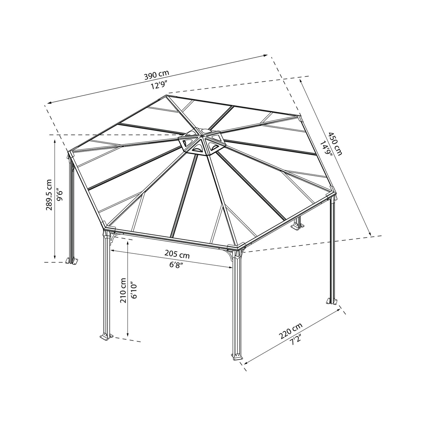 Gazebo Hexagonal do Mónaco