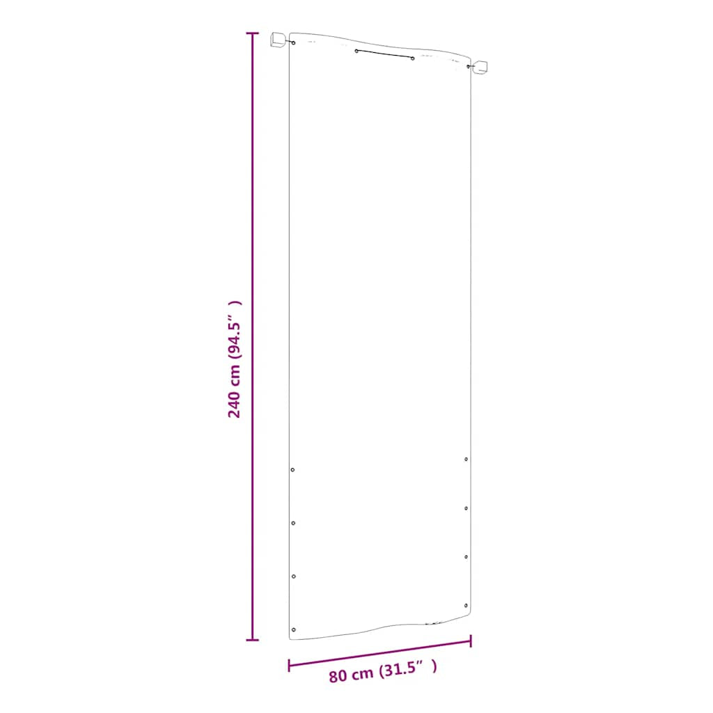 Vidaxl Toldo Para Balcón De Tela Oxford Rojo 80x240 Cm_4