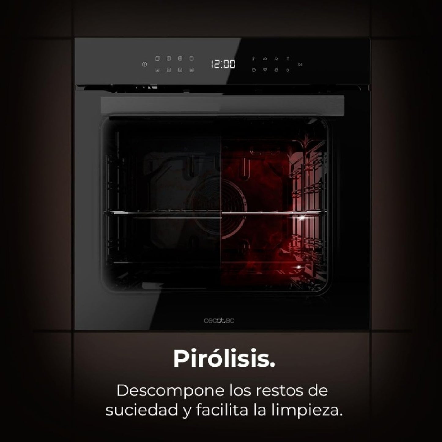 Cecotec Horno Pirolítico Bolero Hexa P506000 Glass Black A+_4