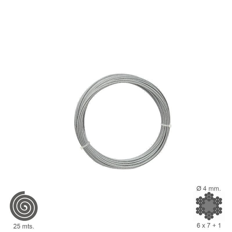 Cable Galvanizado 4 Mm. (rollo 25 Metros) No Elevacion_0