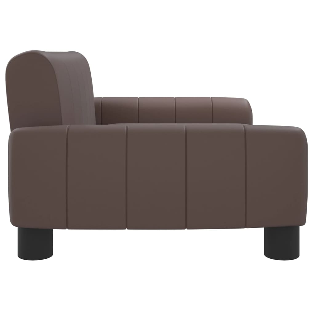 Cama Para Perros De Cuero Sintético Marrón 70x45x30 Cm / Vetonek_5