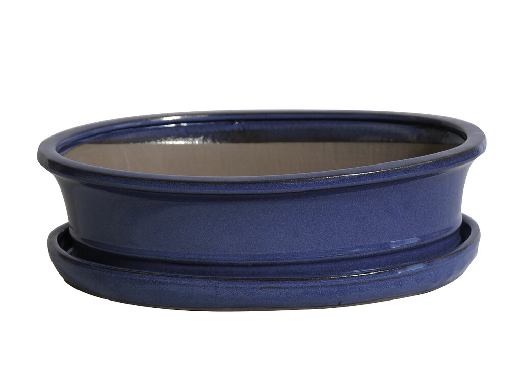 Tiesto Oval Azul Con Plato 26x21x8cm_0