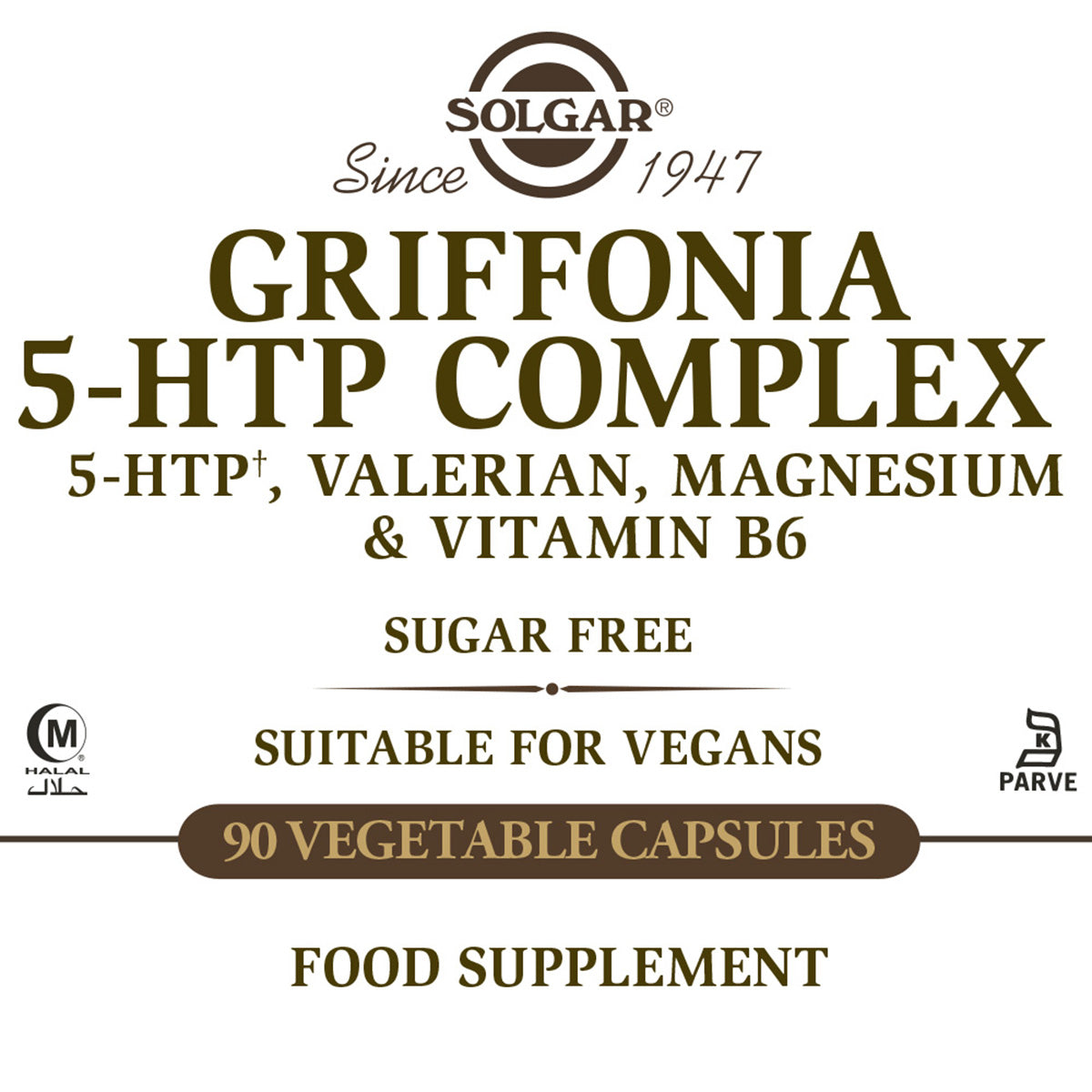 Complexo Griffonia 5-HTP, Solgar, 90 cápsulas vegetais
