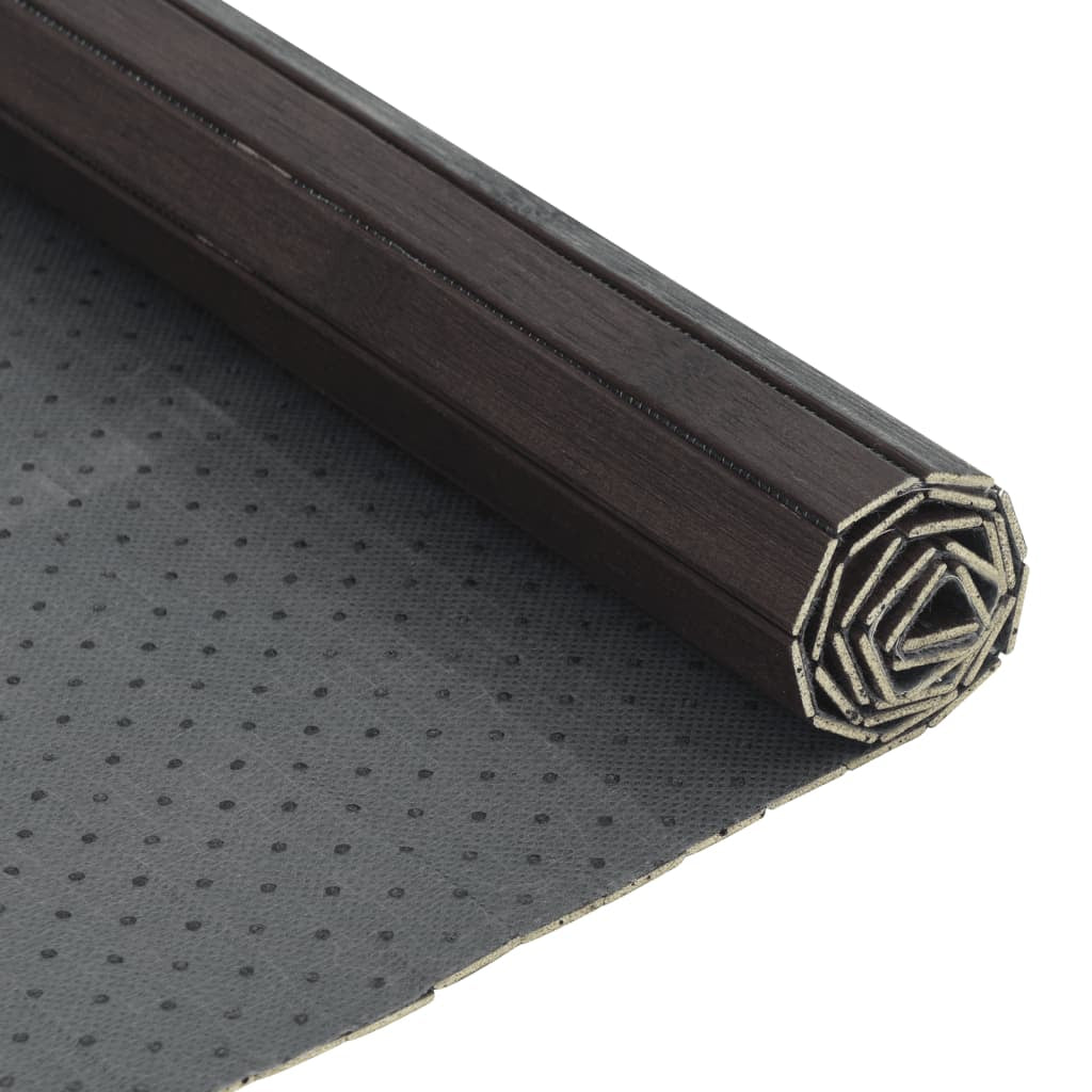 Vidaxl Alfombra Rectangular Bambú Marrón Oscuro 70x100 Cm_4
