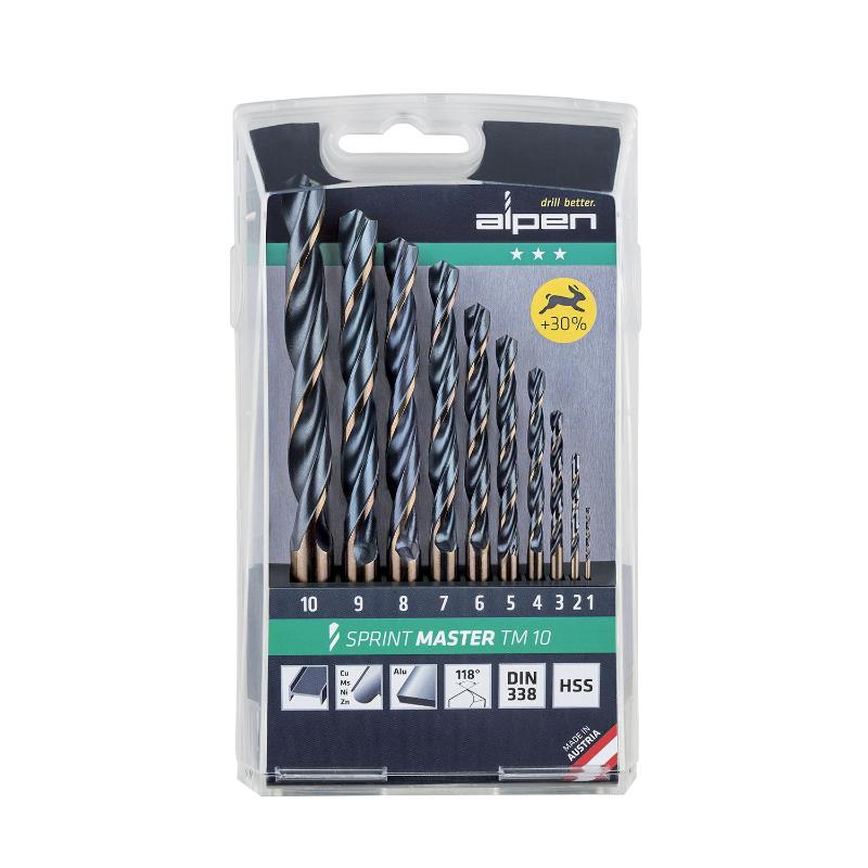 Estuche Brocas Alpen Hss Sprint Master 10 Piezas_0